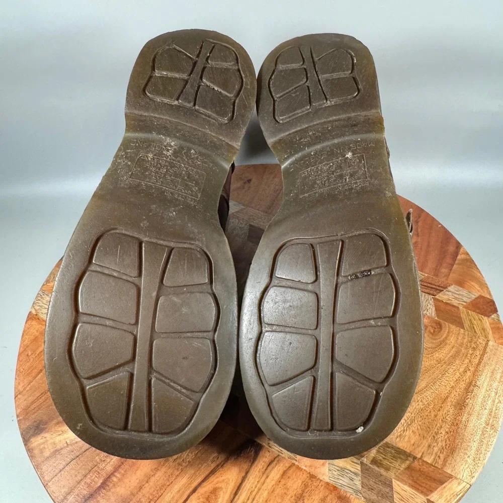 Dr. Martens 8496 Brown Leather Monk Strap Platform Shoes England UK 6 US 8